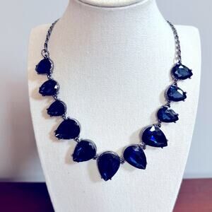 Tasha Royal Blue Teardrop Statement Necklace Costume Jewelry Choker